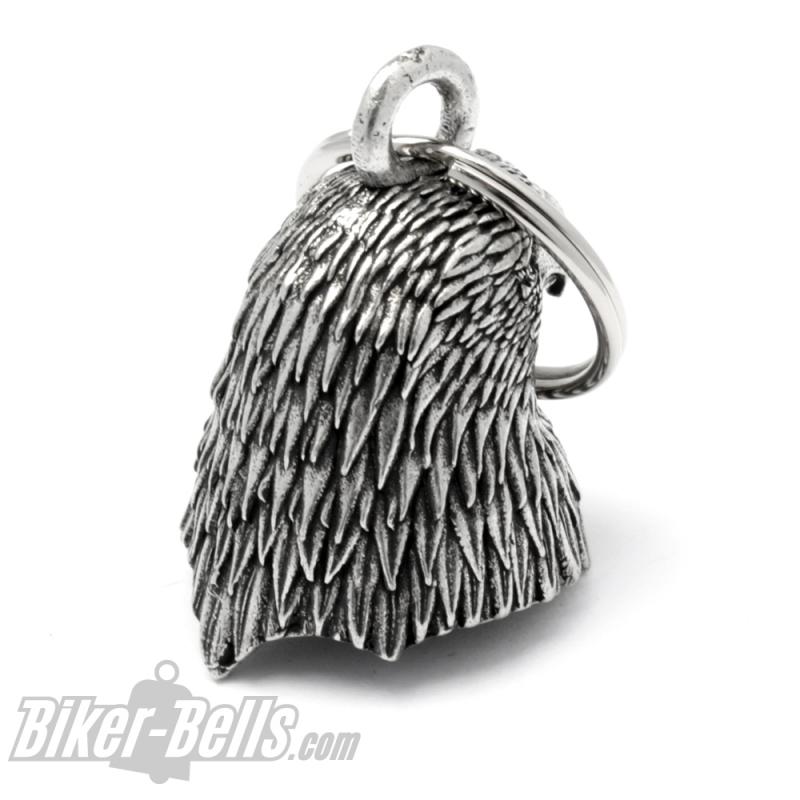 3D Adler-Kopf Biker-Bell Motorrad Glücksglocke Biker Geschenk Eagle Ride Bell